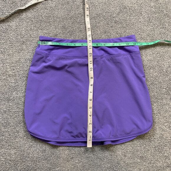 Lucy Skort Women XS Extra Small Purple Navy Reflective Curved Hem Stretch Panel - Picture 3 of 11